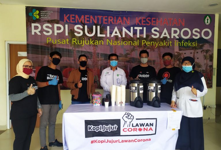 Support 250 Cup Kopi, Jahe Merah Gula Aren, dan Roti di RSPI Sulianti Saroso